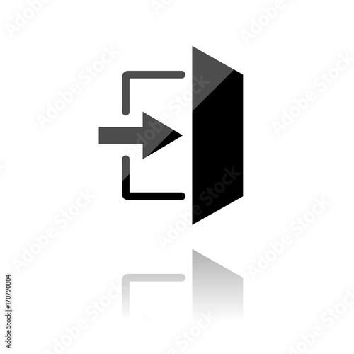 Free Download Reflektierendes Symbol mit Glanz - Notausgang - GFXLoad