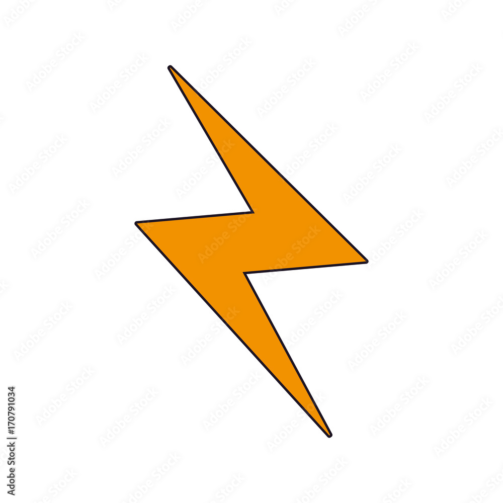 thunder icon over white background vector illustration