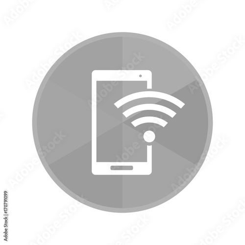 Kreis Icon - Smartphone mit Wlan-Symbol