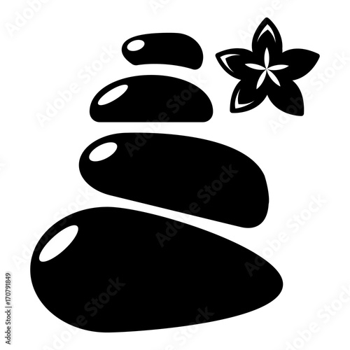 Spa balance stones icon , simple style