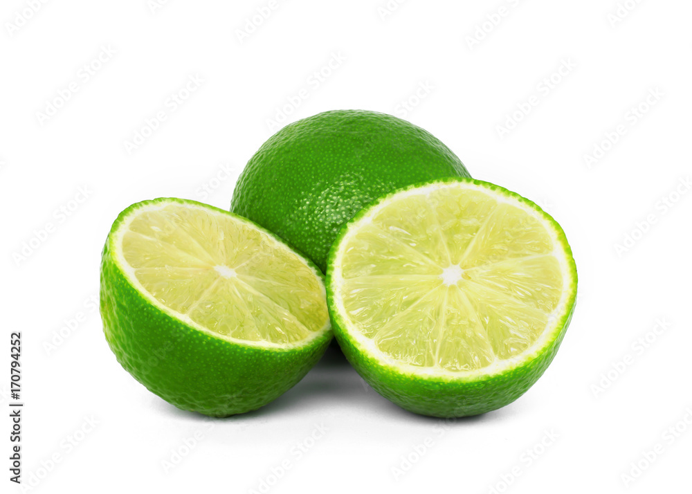 lime fruit isolate on white background lime fruit isolate on white background