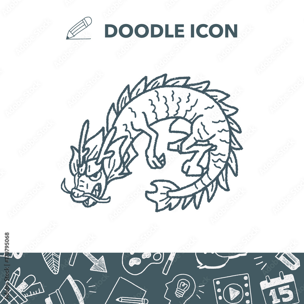 Chinese dragon doodle Chinese dragon doodle