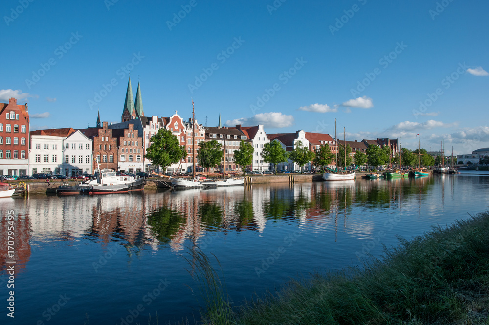 The old part of city of Lubeck in Germany