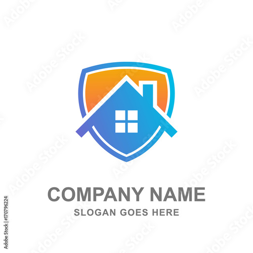 House Protection Insurance Apartment Logo Vector Design 