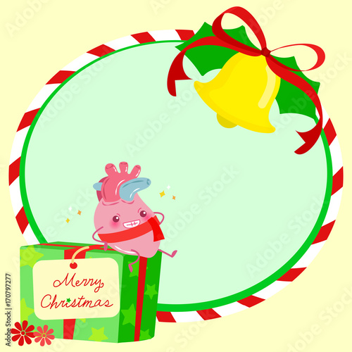heart with christmas