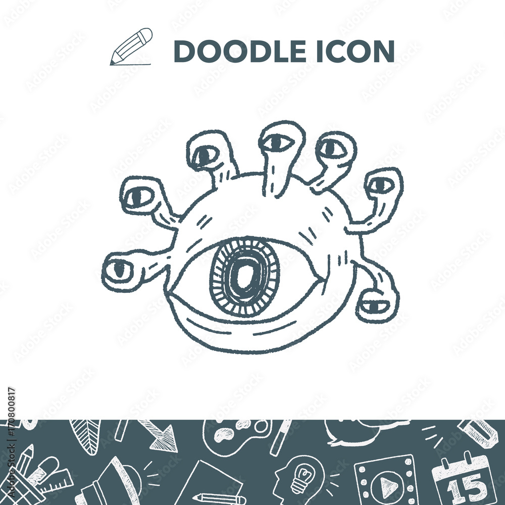 Obraz premium monster doodle