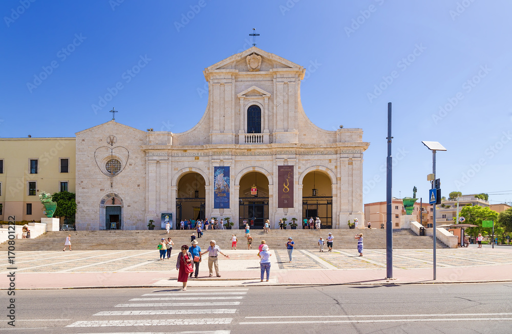 Cagliari, Sardinia, Italy. The Basilica of Our Lady of Bonaria, 1704 - 1926.