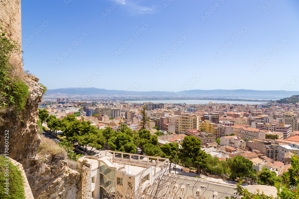 Cagliari, Sardinia, Italy. City view from the top point