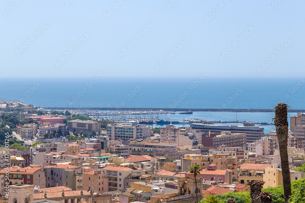 Cagliari, Sardinia, Italy. City, port, sea
