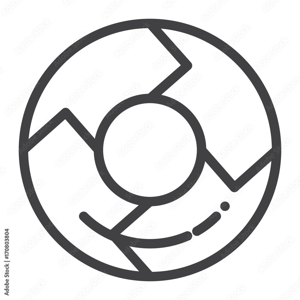 Financial pie chart line icon, outline vector sign, linear style pictogram isolated on white. Symbol, logo illustration. Editable stroke Financial pie chart line icon, outline vector sign, linear style pictogram isolated on white. Symbol, logo illustration. Editable stroke