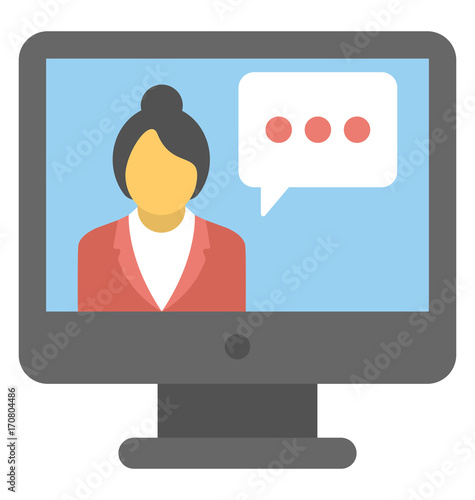 Newswoman Vector Icon
