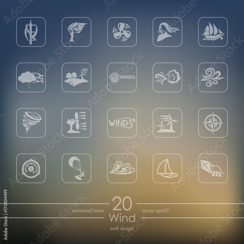Set of wind icons