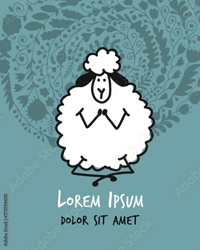 Funny sheep, sketch for your design