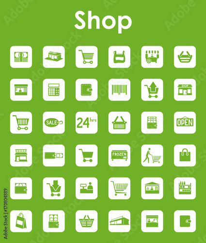 Set of shop simple icons