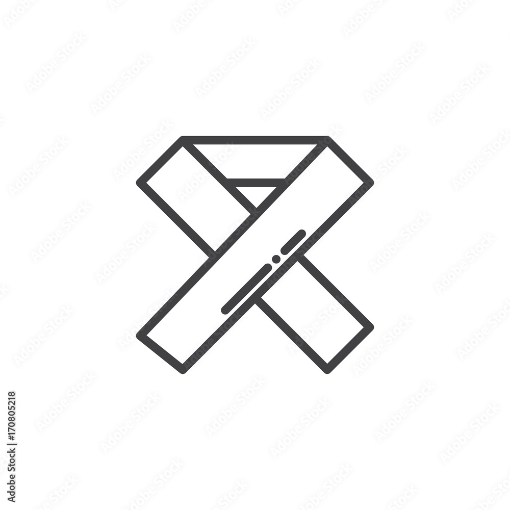 Cancer ribbon line icon, outline vector sign, linear style pictogram isolated on white. Symbol, logo illustration. Editable stroke Cancer ribbon line icon, outline vector sign, linear style pictogram isolated on white. Symbol, logo illustration. Editable stroke