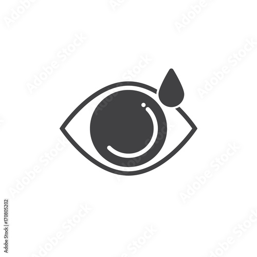 Eye drops icon vector, filled flat sign, solid pictogram isolated on white. Healthcare and medicine symbol, logo illustration