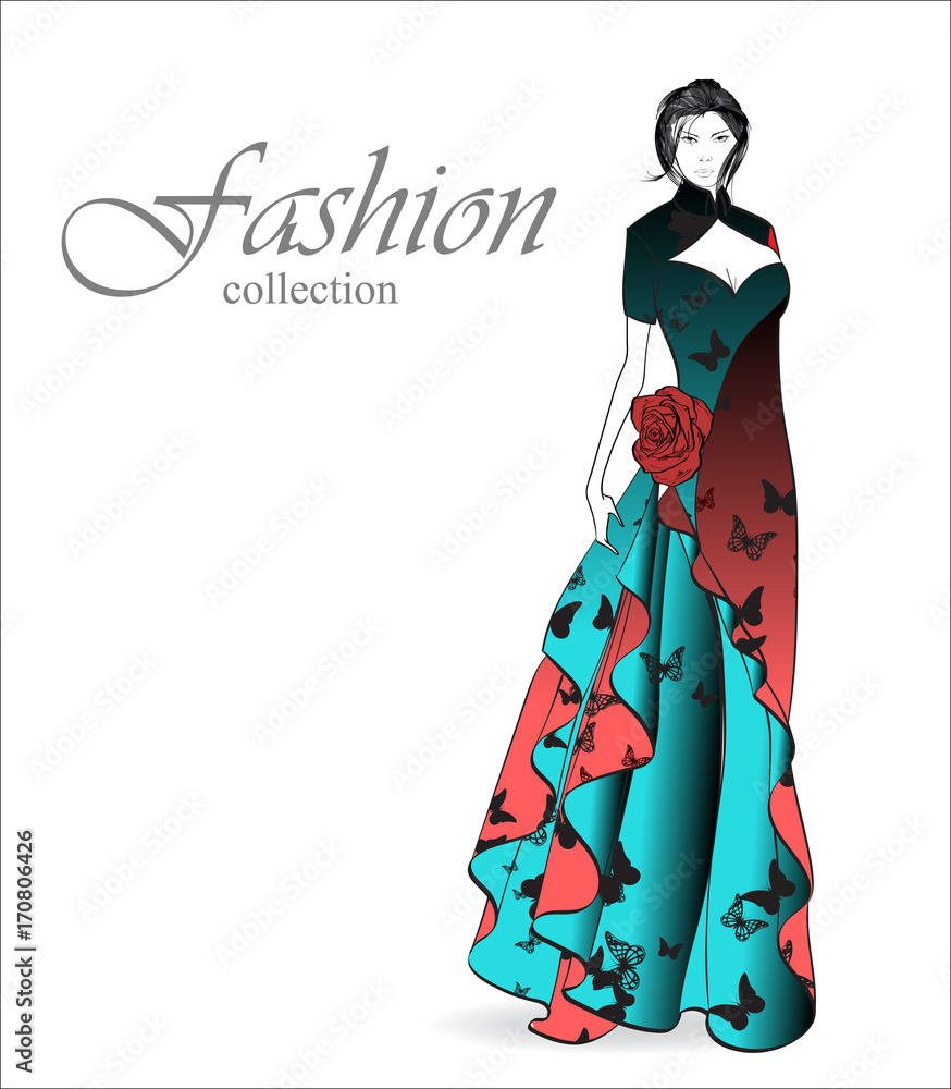Fototapeta premium SKETCH. fashion girls
