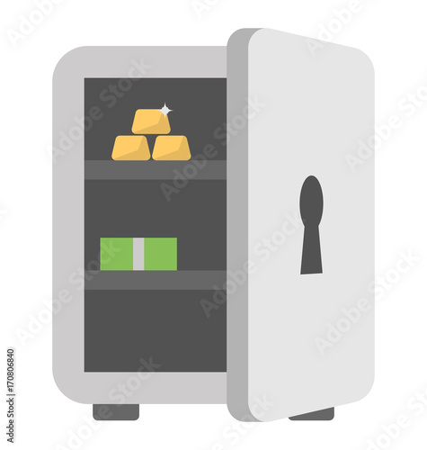 Bank Vault Vector Icon
