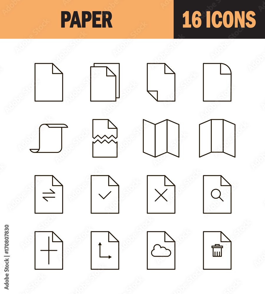 Paper flat icon Paper flat icon