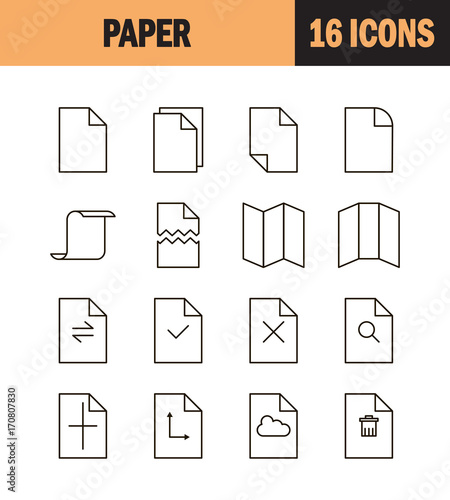 Paper flat icon