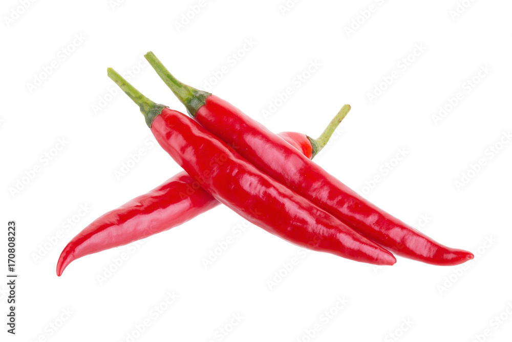 Red chili pepper isolated on a white background