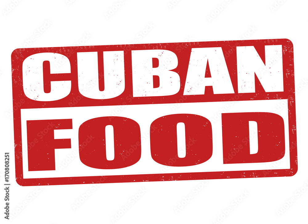 Cuban food sign or stamp