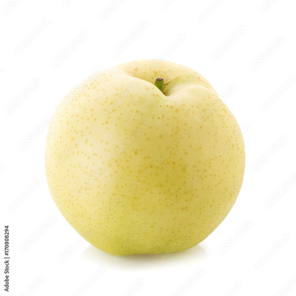 Chinese pear and Sliced isolated on a whate background Chinese pear and Sliced isolated on a whate background