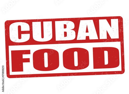 Cuban food sign or stamp