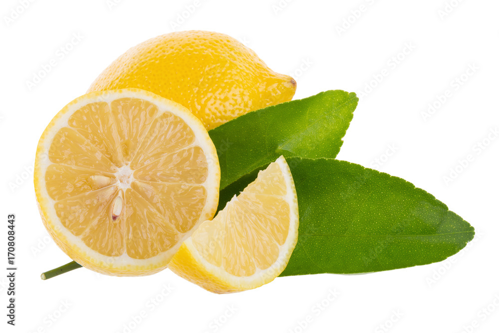 yellow lemon isolated on over white background yellow lemon isolated on over white background