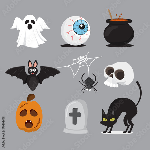 Halloween icon set. vector ...