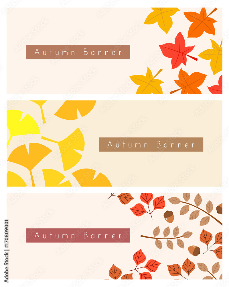 Naklejka premium Autumn Concept Banner Design