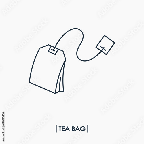 Tea bag outline icon