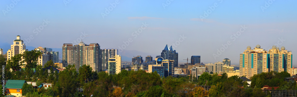 Almaty city view panorama