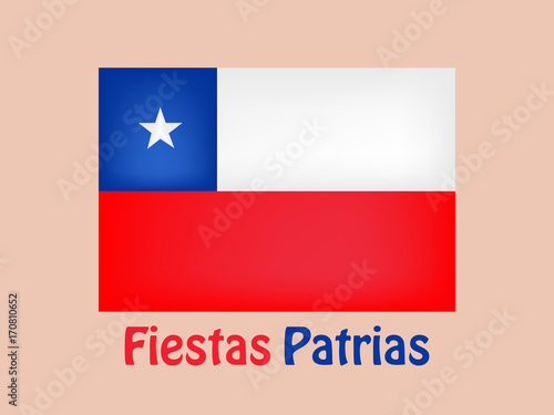 illustration of elements of Chile's National Independence Day background