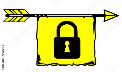 cadenas sur flèche indienne jaune
