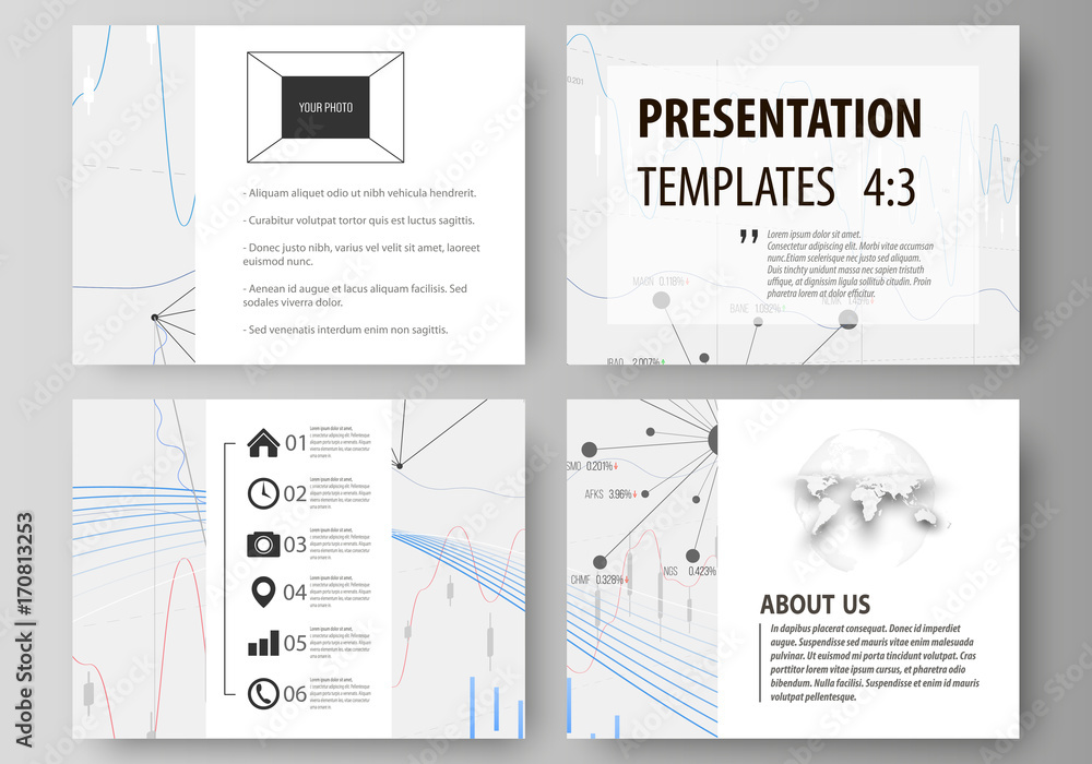 Business templates for presentation slides. Vector layouts. Abstract infographic background in minimalist design made from lines, symbols, charts, diagrams and other elements. Business templates for presentation slides. Vector layouts. Abstract infographic background in minimalist design made from lines, symbols, charts, diagrams and other elements.