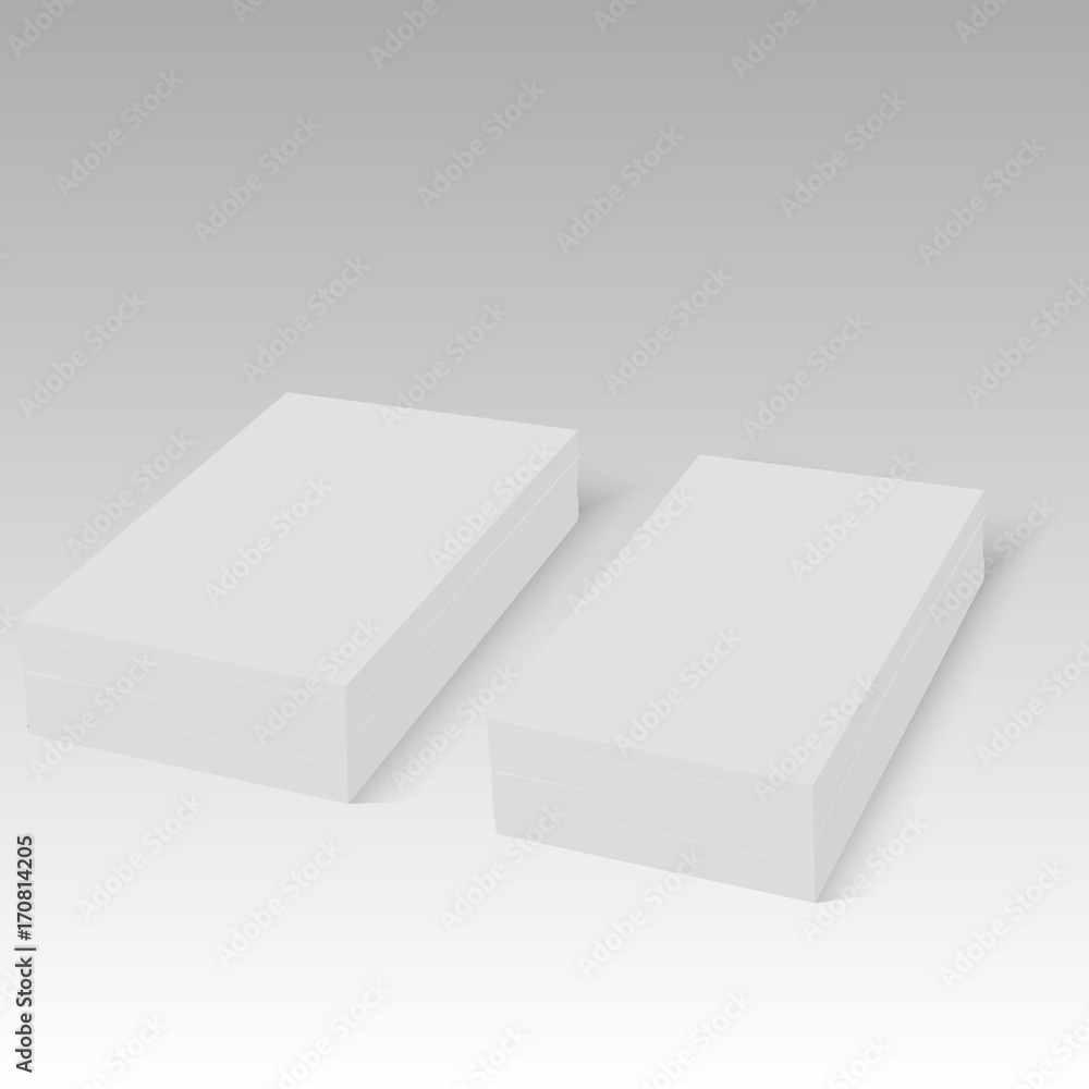 Stack of blank business card with soft shadows. Vector. Stack of blank business card with soft shadows. Vector.