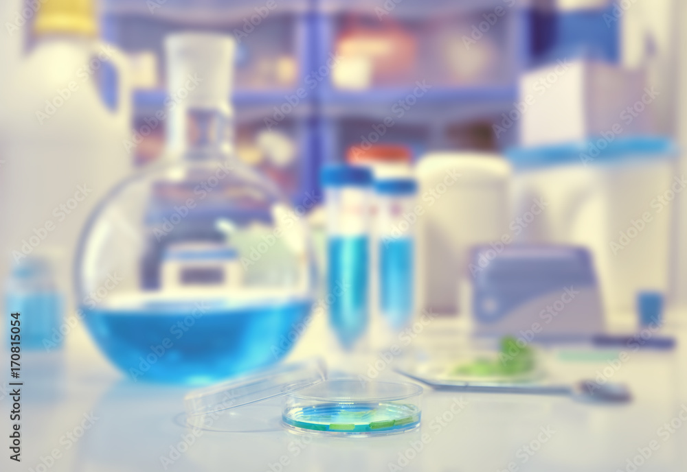 Scientific background, research facility out of focus Scientific background, research facility out of focus