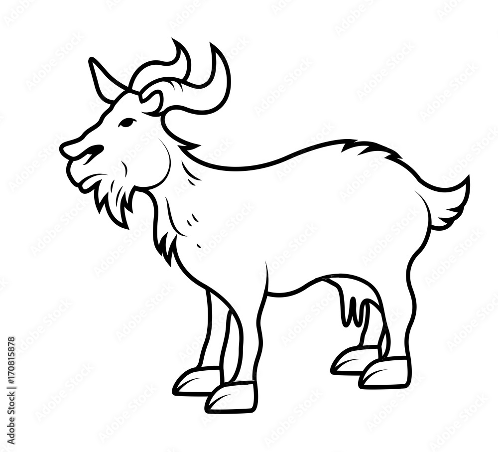 Goat Drawing Vector