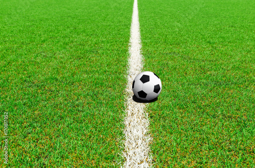 football on the pitch