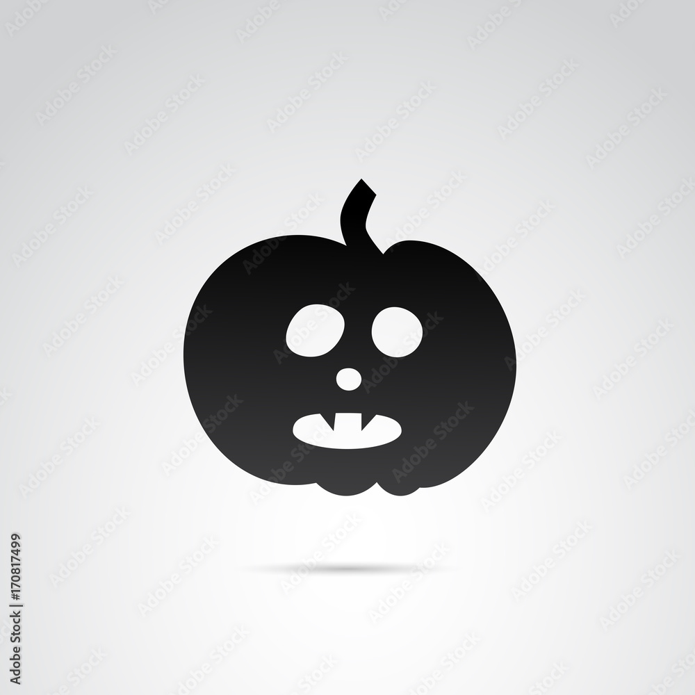 Horror pumpkin head. Helloween vector icon. Horror pumpkin head. Helloween vector icon.