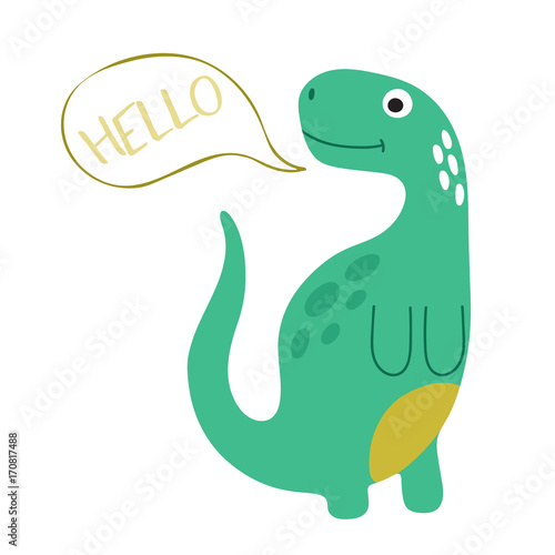Cute dino illustration
