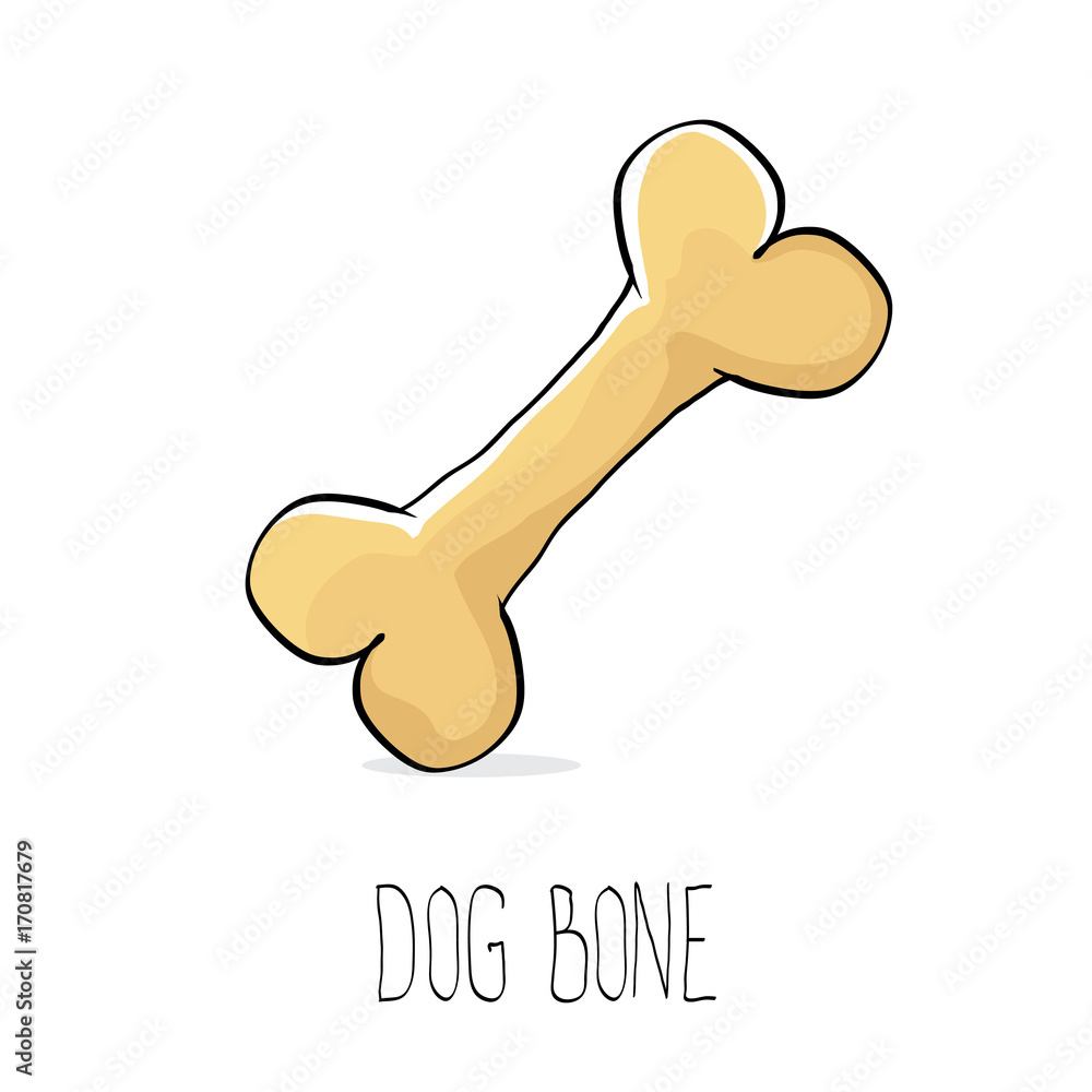 vector funny cartoon cute brown dog bone vector funny cartoon cute brown dog bone