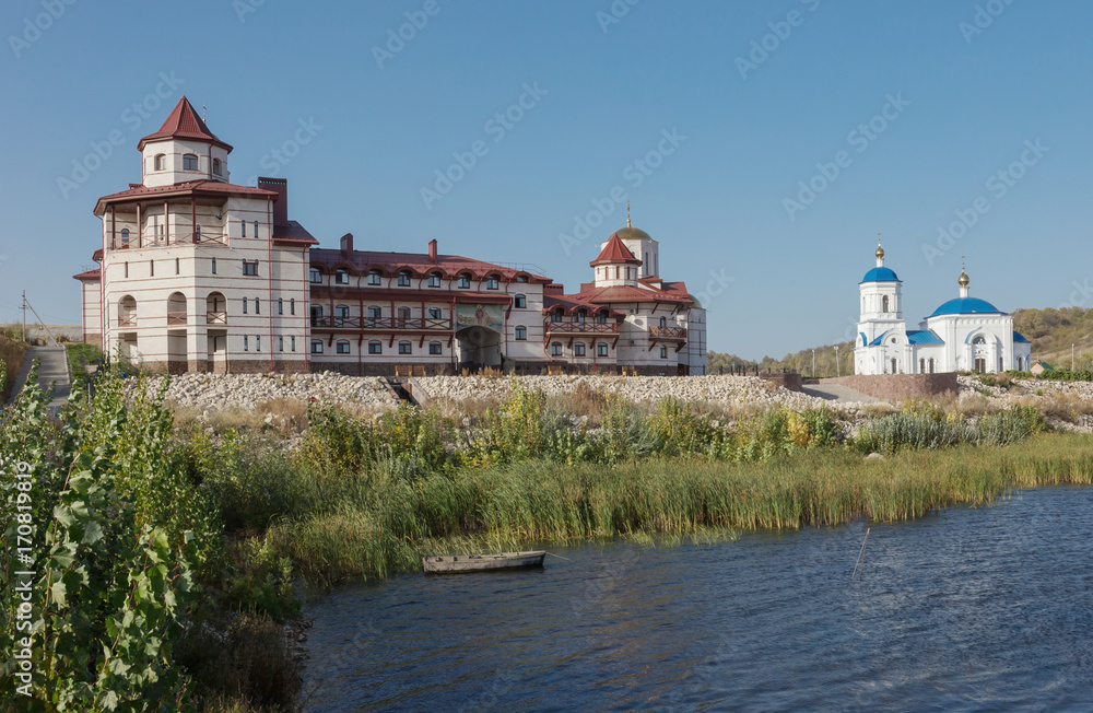 Orthodox Church on the shore of river