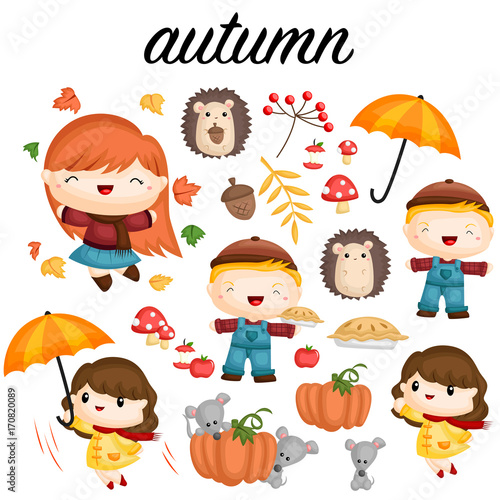 autumn vector set