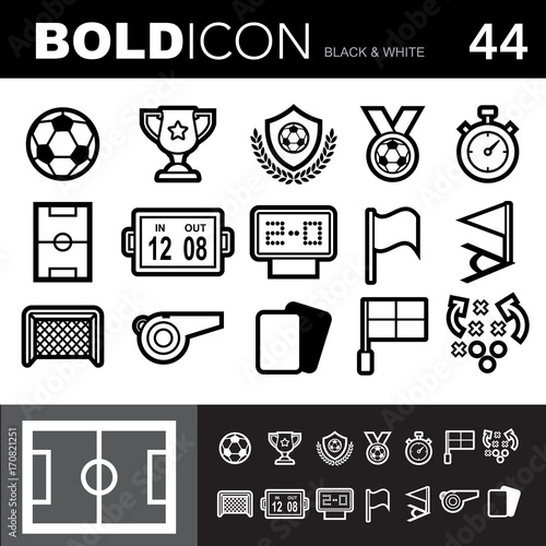 Bold line icons set.Illustration eps 10