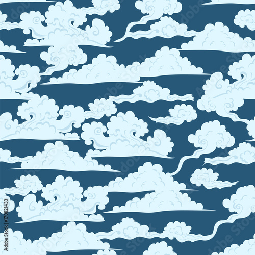 Cloudy sky.