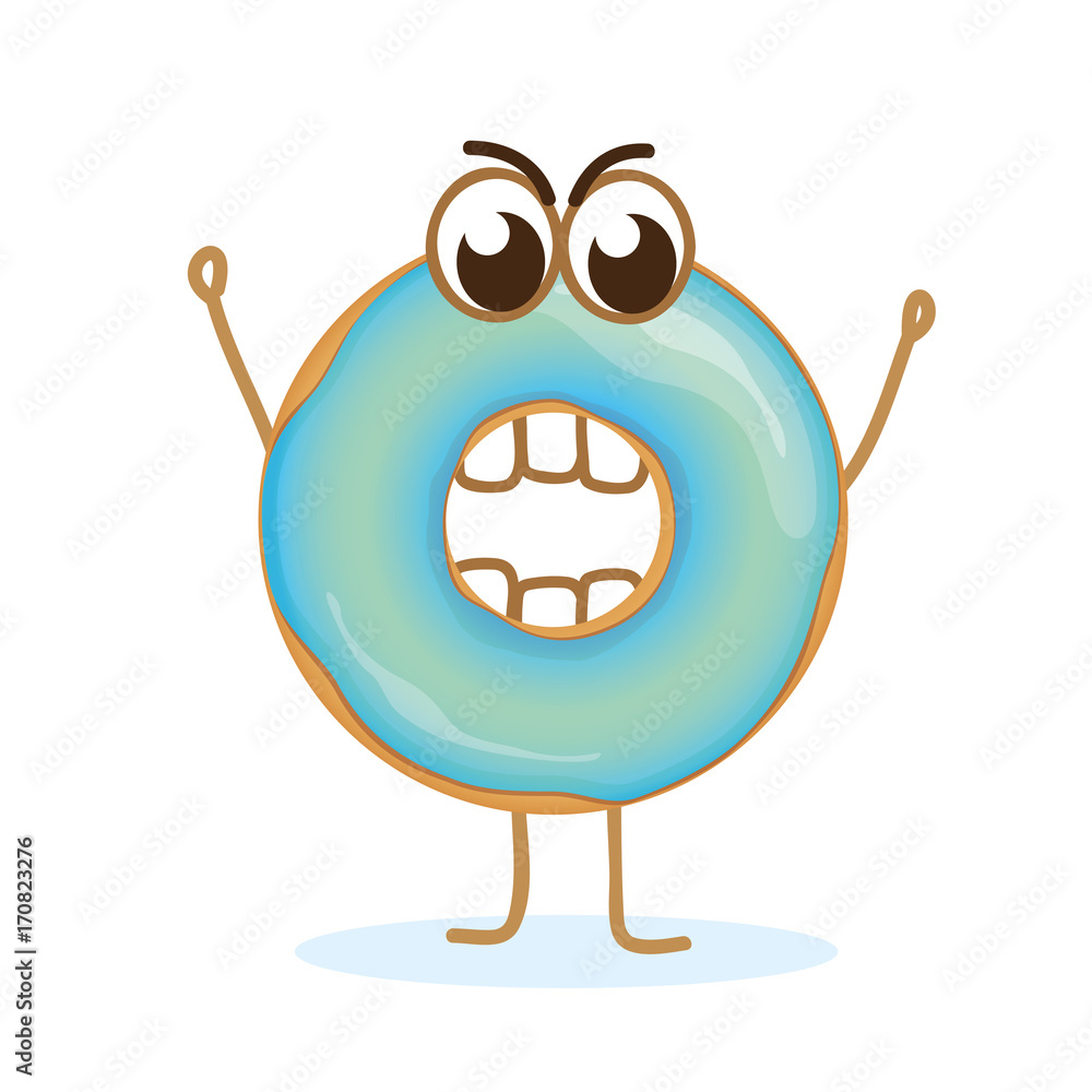 Obraz premium wütender blauer donut