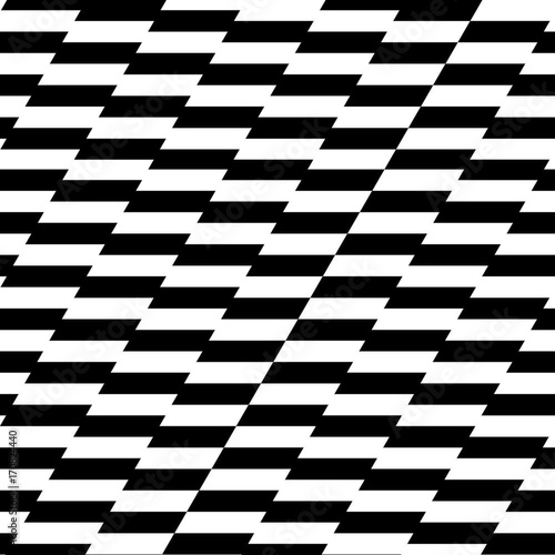 Abstract geometric pattern with stripes, lines. A seamless vector background. Black and white texture.