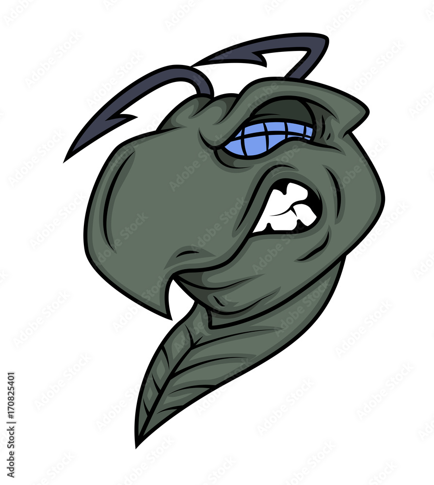 Obraz premium Angry Bee Face